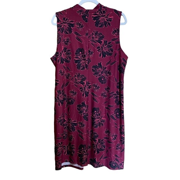APT 9 Womens Size XL Multicolor Floral Print Stretch Mock Tunic Dress - Picture 3 of 5